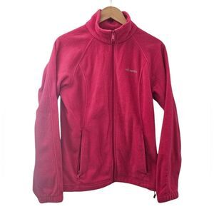 Columbia Sportswear Benton Springs Fleece Zip Front Midweight Jacket Pink Sz L